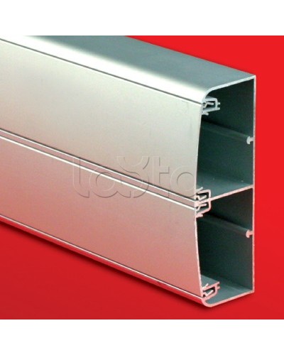 Кабель-канал алюминевый 140х50 (с 2 крышками), цвет серый металлик DKC (01499) в Уссурийске Кабель-канал Pintop.ru