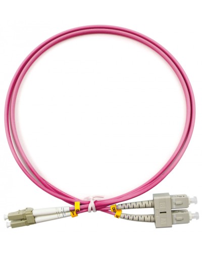 Шнур оптический duplex LC-SC 50/125 mm OM4 1м LSZH Cabeus FOP-50-OM4-LC-SC-1m в Уссурийске Патч-корды оптические Pintop.ru
