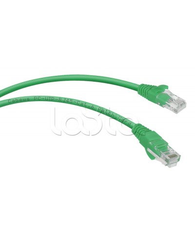 Патч-корд UTP, категория 6, 5 м, неэкранированный, зеленый Cabeus PC-UTP-RJ45-Cat.6-5m-GN в Уссурийске Патчкорды (медные) Pintop.ru