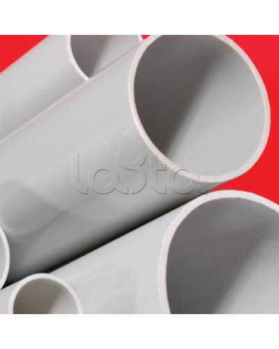 Труба ПВХ жёсткая атмосферостойкая д.63мм, лёгкая, 3м, цвет серый DKC 63963UF в Уссурийске Гладкая труба Pintop.ru