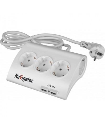 Удлинитель Navigator 71 544 NPE-USB-05-180-ESC-3X1.0 в Уссурийске Блоки розеток Pintop.ru