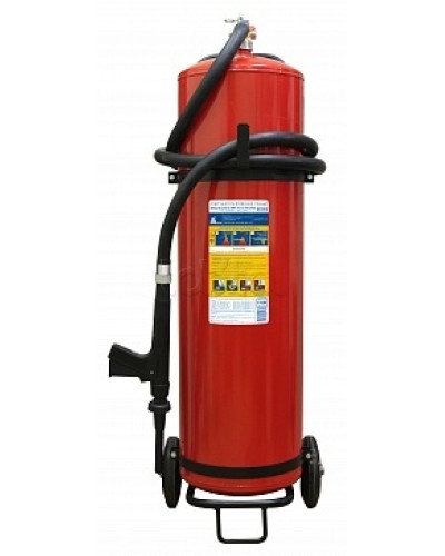 Огнетушитель ПОЖТЕХНИКА ОВП-80(з) МИГ летний (ФторПАВ) на съемн.тележке с перекр. стволом (баллон 100 л, ОТВ 80 л) в Уссурийске Огнетушители Pintop.ru