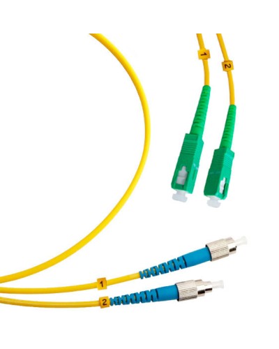 Шнур оптический duplex SC/APC-FC/UPC 9/125 sm 2м LSZH Cabeus FOP(d)-9-SC/APC-FC/UPC-2m в Уссурийске Патч-корды оптические Pintop.ru