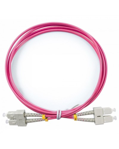 Шнур оптический duplex SC-SC 50/125 mm OM4 2м LSZH Cabeus FOP-50-OM4-SC-SC-2m в Уссурийске Патч-корды оптические Pintop.ru