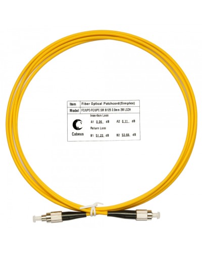 Шнур оптический simplex FC-FC 9/125 SM 2 м LSZH Cabeus FOP(s)-9-FC-FC-2M в Уссурийске Патч-корды оптические Pintop.ru