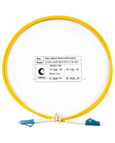 Шнур оптический simplex LC-LC 9/125 SM 1 м LSZH Cabeus FOP(s)-9-LC-LC-1M в Уссурийске Патч-корды оптические Pintop.ru