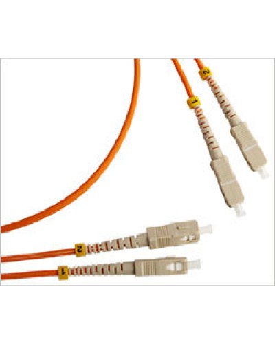 Патч-корд оптический LSZH, дуплексный, SC/PC-SC/PC, MM 50/125, 1м LANMASTER LAN-2SC-2SC/OM2-1.0 в Уссурийске Патч-корды и пигтейлы Pintop.ru