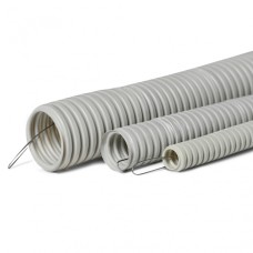 Труба гофр. тяжелая самозатух. ТГТ СЗПВХ 25 мм с зондом (50 м) ПожТехКабель