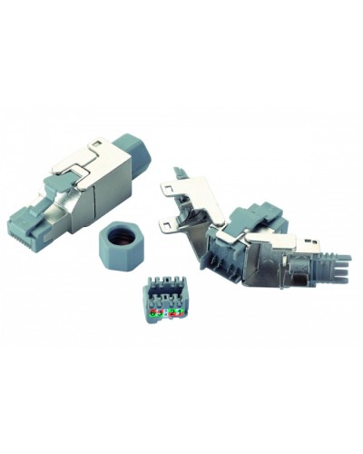 Вилка RJ45 категории 6 FTP для полевой установки Eurolan (13A-F6-03SL) в Уссурийске Коннекторы и разъемы Pintop.ru