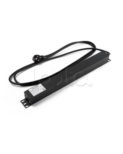 Блок розеток горизонтальный черн Hyperline (SHE19-6SH-2IEC-2.5EU) в Уссурийске Блоки розеток Pintop.ru