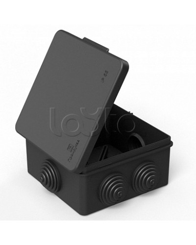 Коробка распределительная 40-0302-9005 для прямого монтажа безгалогенная (HF) черная 100х100х50 (60шт/кор) Промрукав в Уссурийске Распределительные коробки Pintop.ru