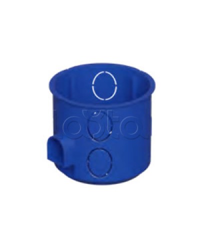 Коробка установочная D68x62мм со стык. ушками, межцентр. 71мм, IP20, цвет синий (1шт) Экопласт (44659-1) в Уссурийске Распределительные коробки Pintop.ru