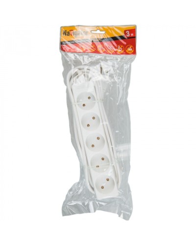 Удлинитель Navigator 71 553 NPE-S-05-300-X-2x0.75б/з 5 гн. 3м в Уссурийске Блоки розеток Pintop.ru