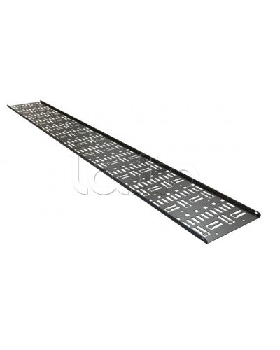 Кабельный канал вертикальный перфорированный, 42U Hyperline CDV-150x9-42U-RAL9005 в Уссурийске Аксессуары для стоек и шкафов Pintop.ru