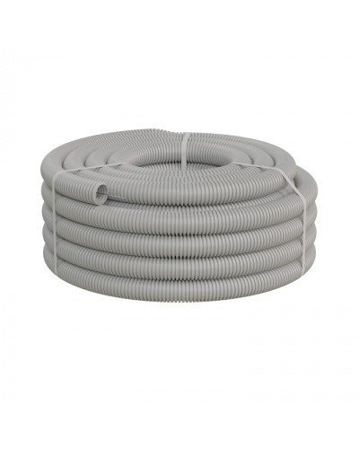 Труба ПНД-FRUF гофрир. тяжелая, с зондом, без галогена, трудногорючая, атмосферостойкая,цвет серый, диам. 40мм (20м) Экопласт (21140HFR-UF) в Уссурийске Труба гофрированная Pintop.ru