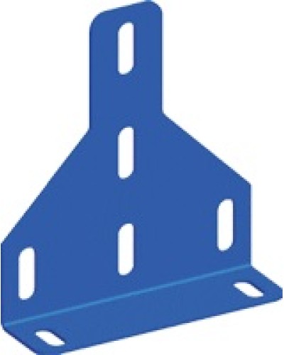 Скоба фиксирующая для стального лестничного лотка, серая LANMASTER LAN-LTS-BTF-GY в Уссурийске Аксессуары для лотков Pintop.ru