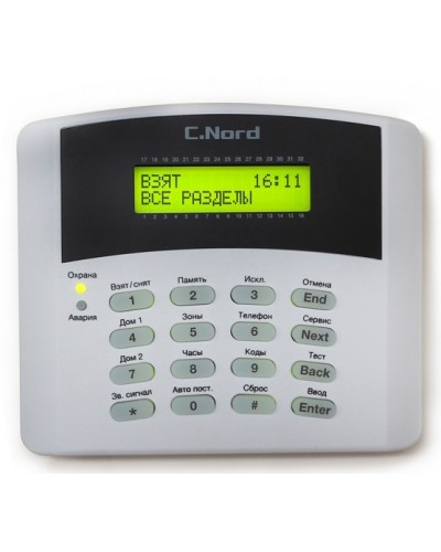 Клавиатура C.Nord K16-LCD в Уссурийске Приемно-контрольные приборы Pintop.ru