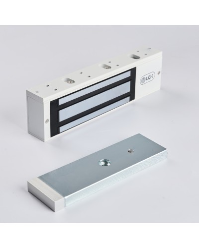 R-Lock RL-EM500-LSW - Электромагнитный замкок, 500кг, DC12/24B, цвет белый, RAL9016(белый), два датчика втроены в корпус замка: датчик Холла и магнито-контактный датчик в Уссурийске Электромагнитные замки Pintop.ru