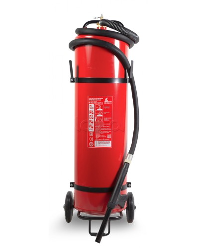 Огнетушитель ПОЖТЕХНИКА ОП-80(з) МИГ на тележке с перекрывным стволом, (баллон 100л., ОТВ-80кг) в Уссурийске Огнетушители Pintop.ru