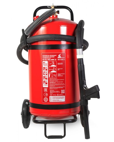 Огнетушитель ПОЖТЕХНИКА ОП-40(з) МИГ на тележке с перекрывным стволом, (баллон 50л., ОТВ-40кг) в Уссурийске Огнетушители Pintop.ru