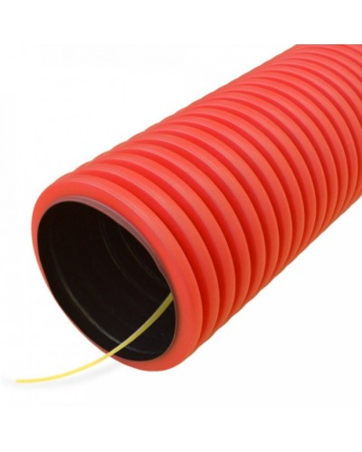 Труба гофрированная двустенная ПНД гибкая тип 450 (SN12) с/з красная д110 (20м/уп) Промрукав (PR15.0241) в Уссурийске Труба гофрированная Pintop.ru