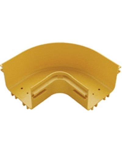 Поворот 90° оптического лотка горизонтальный 360 мм, желтый LANMASTER LAN-OT360-HC90 в Уссурийске Аксессуары для кабель-канала Pintop.ru