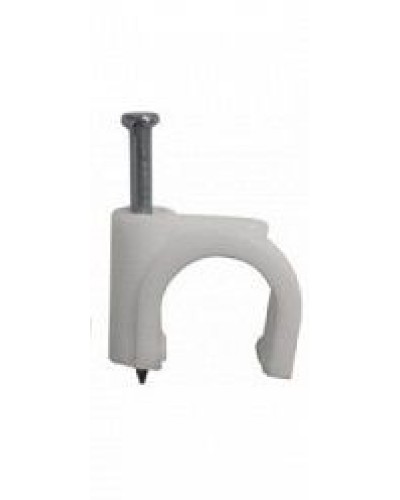 Скоба пластиковая с гвоздем (клипса), макс. Диаметр Hyperline (GC-1C) в Уссурийске Держатели, клипсы, скобы Pintop.ru