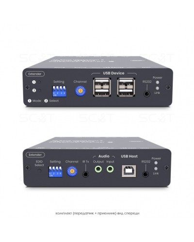 HDMI KVM удлинитель сигнала HDMI SC&T HKM01-4K6G в Уссурийске Видеоусилители, Модуляторы, Делители Pintop.ru