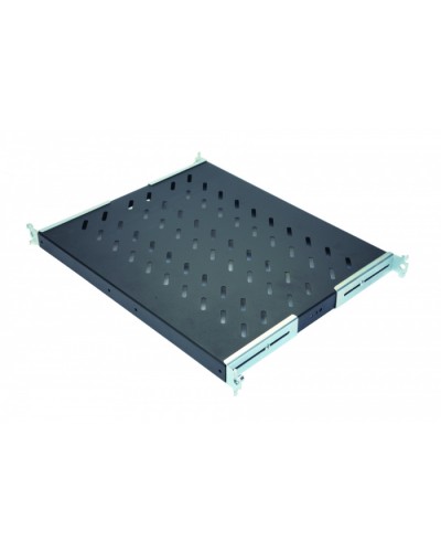 Полка стационарная 1U до 50 кг, 370 мм, черный антрацит Eurolan 60A-01-60-09BL в Уссурийске Полки для шкафов и стоек Pintop.ru