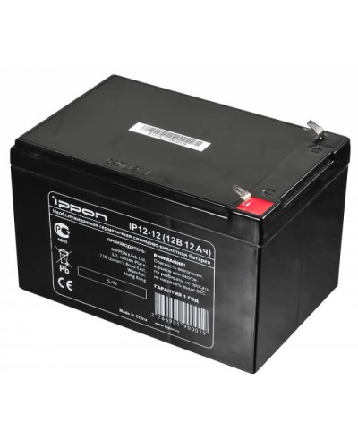 Батарея герметичная свинцово-кислотная Ippon Батарея для ИБП IP12-12 12В 12Ач в Уссурийске Электротехническое оборудование Pintop.ru