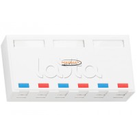 Корпус настенной розетки 6 портов NIKOMAX (NMC-MB6P-ST-WT)