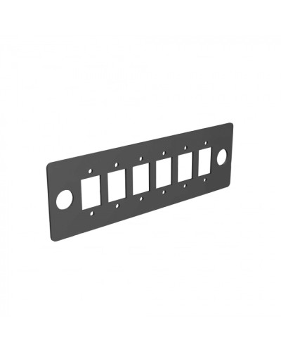 Сменная планка для оптических розеток 6 MPO/MTP Cabeus (FO-FP-6MPO-BK) в Уссурийске Кросс оптический Pintop.ru