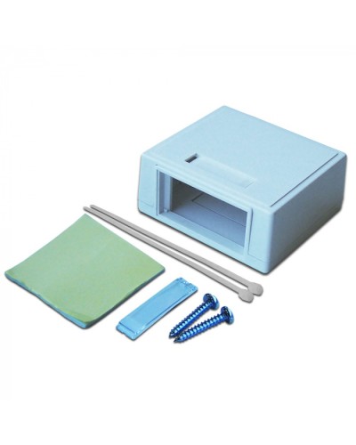 Коробка настенная на 1 модульную вставку, белая LANMASTER (LAN-MB-M2-WH) в Уссурийске Распределительные коробки Pintop.ru