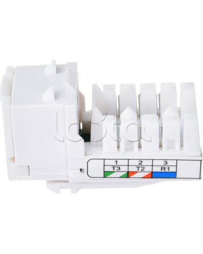 Механизм розетки телефонной (6 контактов) RJ-12 LK45 (Экопласт) (855600) в Уссурийске Розетки компьютерные и телефонные Pintop.ru