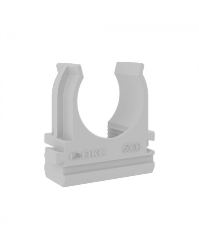 Держатель-клипса быстрого монтажа, для крепления труб, ф20мм, пластик, RAL 7035 DKC 51020M в Уссурийске Держатели, клипсы, скобы Pintop.ru