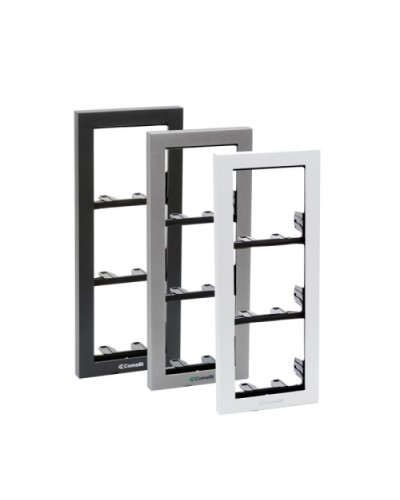 Рамка iKall на 3 модуля, антрацит Comelit в Уссурийске Малоабонентные видеодомофоны Pintop.ru