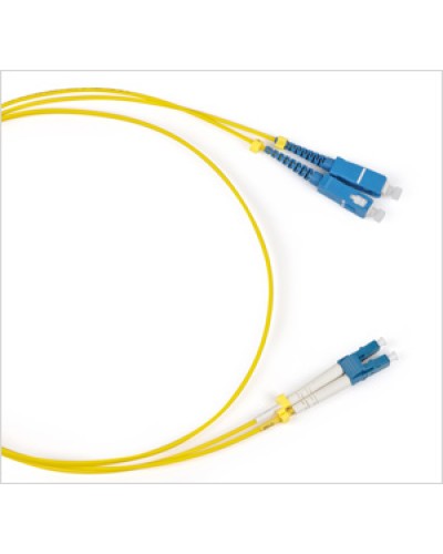 Патч-корд волоконно-оптический SM 9/125, LC/UPC-SC/UPC, duplex, LSZH, (1 м) Hyperline FC-D2-9-LC/UR-SC/UR-H-1M-LSZH-YL в Уссурийске Патч-корды оптические Pintop.ru