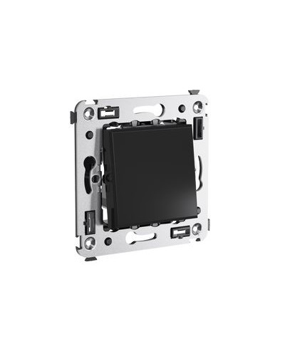 Выключатель одноклавишный в стену, Avanti, Черный квадрат DKC 4402103 в Уссурийске Аксессуары для кабель-канала Pintop.ru