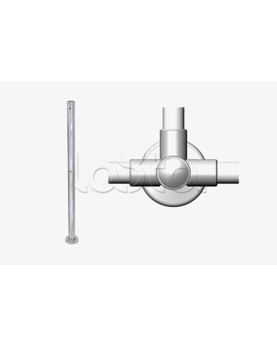 Стойка вертикальная СВ-3Н, нерж (трехсторонняя) в Уссурийске Ограждения Pintop.ru