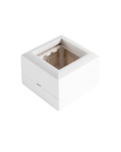 SM45 Коробка для открытой проводки для механизмов 45х45мм. цвет белый (1шт) 1кор.=180шт. Экопласт в Уссурийске Распределительные коробки Pintop.ru