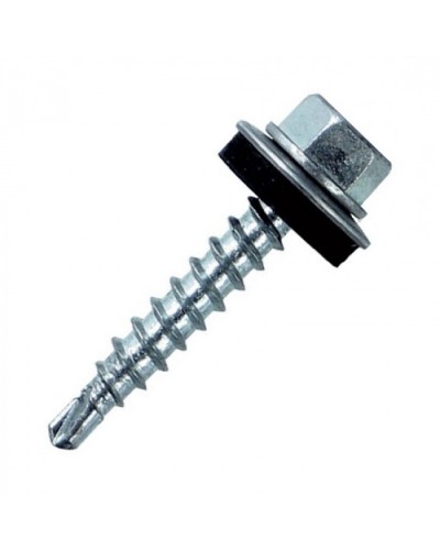 Саморез кровельный с шайбой 4,8х28 оц.(1000 шт/уп) ПожТехКабель PTK-Accessories 860-010 в Уссурийске Крепеж: Дюбели, шурупы, саморезы Pintop.ru