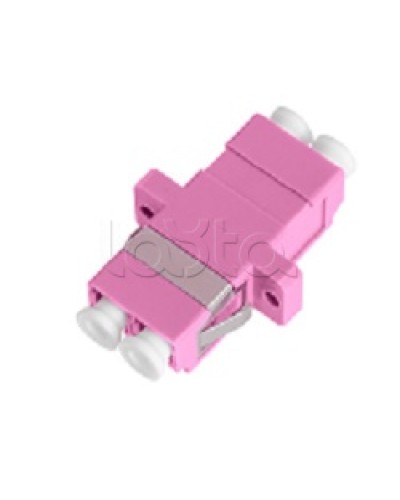 Адаптер NIKOMAX волоконно-оптический, соединительный, многомодовый, стандарта OM4, LC/UPC-LC/UPC, двойной, пластиковый, без шторки, с фланцами, маджента, уп-ка 2шт. NIKOMAX (NMF-OA2M4-FN-LCU-LCU-MG-2) в Уссурийске Проходные адаптеры и розетки оптические 