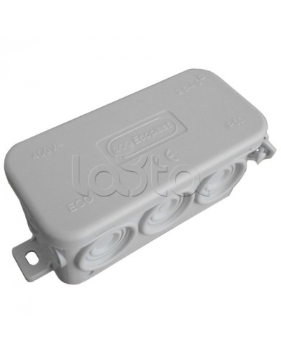 JBL090 Коробка распред. без сальников о/п, 90х42х40мм 10вых., IP55 белый, Экопласт 44055W-1 в Уссурийске Распределительные коробки Pintop.ru