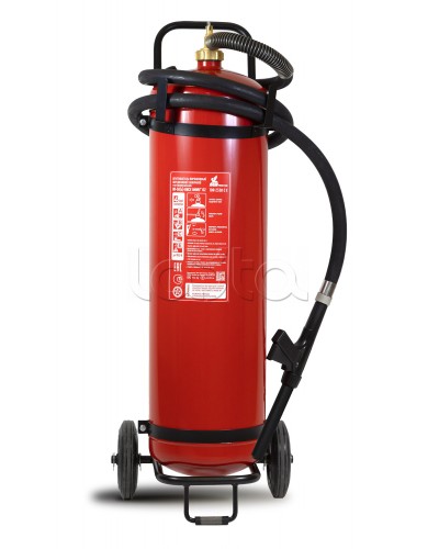 Огнетушитель ПОЖТЕХНИКА ОП-50(з) МИГ на тележке с перекрывным стволом, (баллон 62,5л., ОТВ-50кг) в Уссурийске Огнетушители Pintop.ru