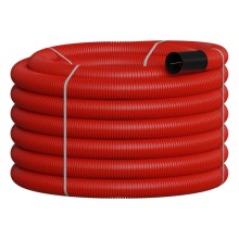 NR090 Двустенная труб.а ПНД гибкая, тип 450, SN12, с зондом, D90мм (20м) цвет красный Экопласт 801090-20