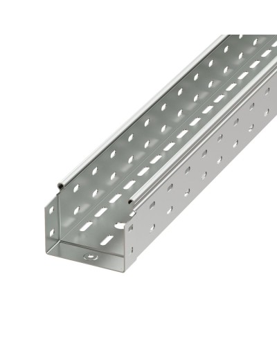 Лоток перфорированный 100х50 L3000 толщ.1,5 мм, горячеоцинкованный DKC (3526215HDZ) в Уссурийске Аксессуары для лотков Pintop.ru