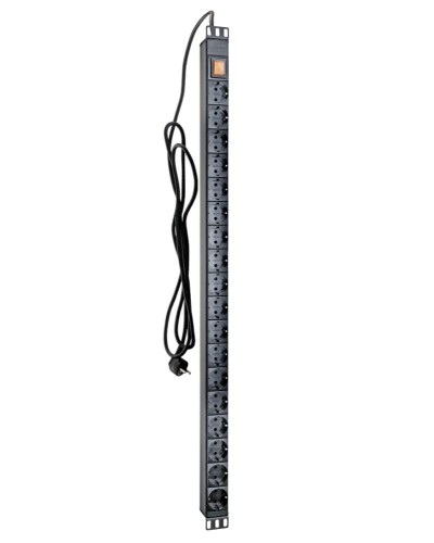 Блок распределения питания базовый вертикальный Eurolan (60A-62-01-18BL) в Уссурийске Блоки розеток Pintop.ru