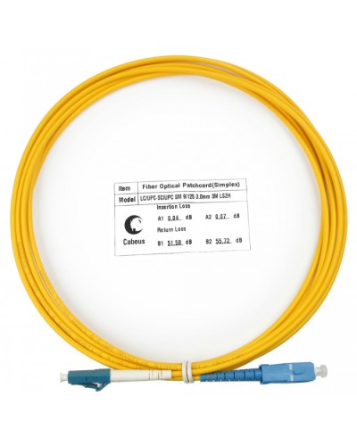 Шнур оптический simplex LC-SC 9/125 SM 3 м LSZH Cabeus FOP(s)-9-LC-SC-3M в Уссурийске Патч-корды оптические Pintop.ru