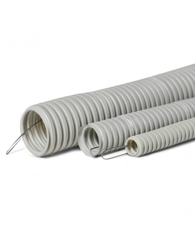 Труба гофр. тяжелая самозатух. ТГТ СЗПВХ 40 мм с зондом (15 м) ПожТехКабель 710-005 в Уссурийске Труба гофрированная Pintop.ru