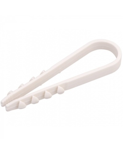 Дюбель-хомут 5-10, белый (100шт/уп) REXANT 07-4501 в Уссурийске Стяжки-хомуты Pintop.ru